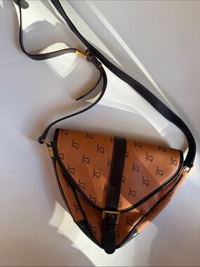 Vintage leather saddle bag crossbody shoulder bag purse